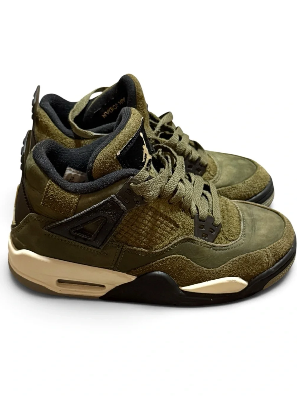 Kid’s Nike 4Y Air Jordan 4s Retro SE Craft Olive Shoes